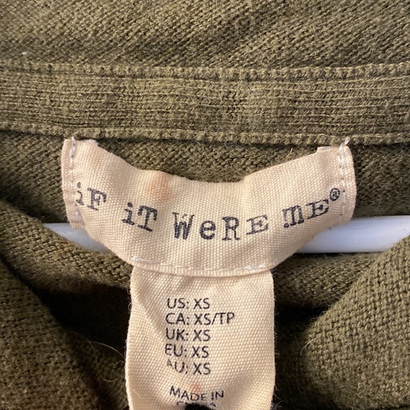 green womens oversize cowl neck sweater - Picture 2 of 3